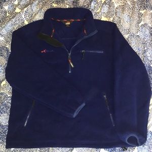 NWOT Navy LL Bean quarter zip fleece Pullover NWOT